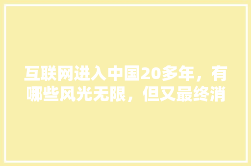 互联网进入中国20多年，有哪些风光无限，但又最终消失不见的网站,门户网站为什么没落了。 互联网进入中国20多年，有哪些风光无限，但又最终消失不见的网站,门户网站为什么没落了。 网站建设公司