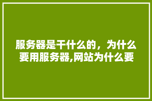 服务器是干什么的，为什么要用服务器,网站为什么要挂服务器呢。 服务器是干什么的，为什么要用服务器,网站为什么要挂服务器呢。 SEO关键词