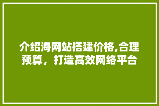 介绍海网站搭建价格,合理预算，打造高效网络平台 介绍海网站搭建价格,合理预算，打造高效网络平台 必应SEO