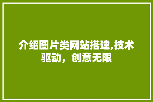 介绍图片类网站搭建,技术驱动，创意无限