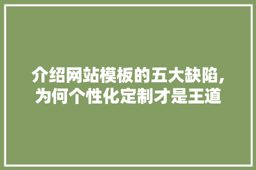 介绍网站模板的五大缺陷,为何个性化定制才是王道 介绍网站模板的五大缺陷,为何个性化定制才是王道 网站建设公司