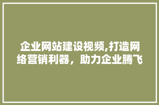企业网站建设视频,打造网络营销利器，助力企业腾飞 企业网站建设视频,打造网络营销利器，助力企业腾飞 网站建设公司