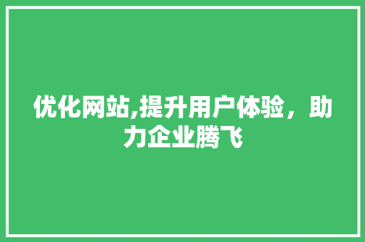 优化网站,提升用户体验，助力企业腾飞 优化网站,提升用户体验，助力企业腾飞 搜狗SEO