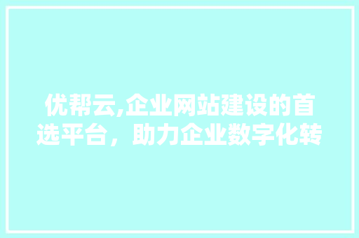 优帮云,企业网站建设的首选平台，助力企业数字化转型 百度SEO