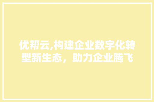 优帮云,构建企业数字化转型新生态，助力企业腾飞 优帮云,构建企业数字化转型新生态，助力企业腾飞 网站建设公司