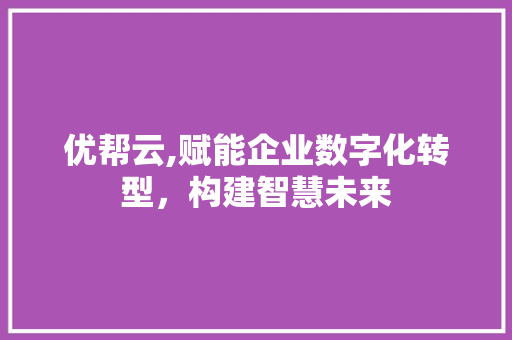 优帮云,赋能企业数字化转型，构建智慧未来 优帮云,赋能企业数字化转型，构建智慧未来 搜狗SEO