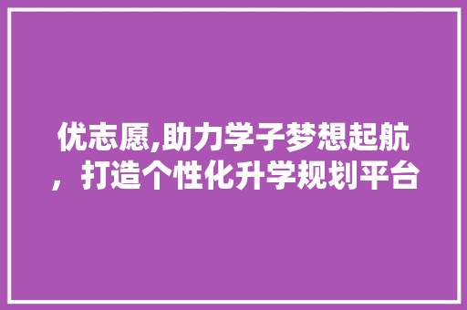 优志愿,助力学子梦想起航，打造个性化升学规划平台 优志愿,助力学子梦想起航，打造个性化升学规划平台 必应SEO