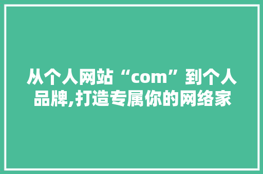 从个人网站“com”到个人品牌,打造专属你的网络家园 从个人网站“com”到个人品牌,打造专属你的网络家园 百度SEO