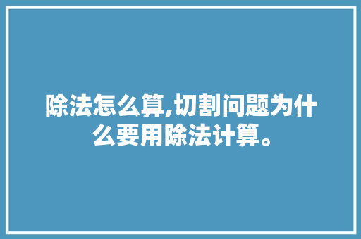 除法怎么算,切割问题为什么要用除法计算。 除法怎么算,切割问题为什么要用除法计算。 必应SEO