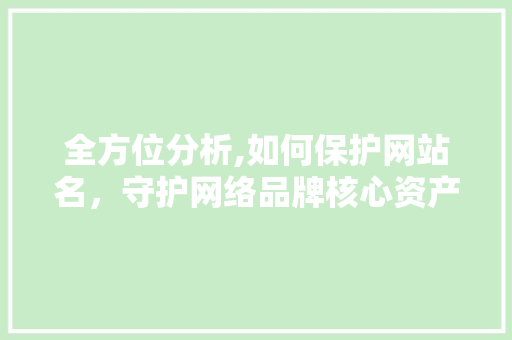 全方位分析,如何保护网站名，守护网络品牌核心资产 全方位分析,如何保护网站名，守护网络品牌核心资产 百度SEO