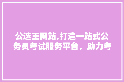 公选王网站,打造一站式公务员考试服务平台，助力考生圆梦公职 公选王网站,打造一站式公务员考试服务平台，助力考生圆梦公职 百度SEO