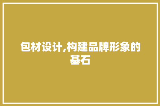 包材设计,构建品牌形象的基石 包材设计,构建品牌形象的基石 必应SEO