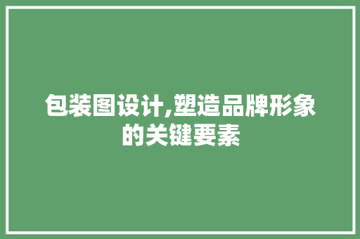 包装图设计,塑造品牌形象的关键要素 包装图设计,塑造品牌形象的关键要素 必应SEO
