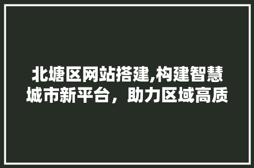 北塘区网站搭建,构建智慧城市新平台，助力区域高质量发展