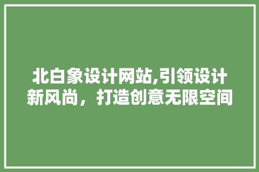 北白象设计网站,引领设计新风尚，打造创意无限空间 北白象设计网站,引领设计新风尚，打造创意无限空间 百度SEO