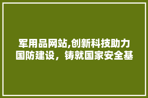 军用品网站,创新科技助力国防建设，铸就国家安全基石 军用品网站,创新科技助力国防建设，铸就国家安全基石 必应SEO