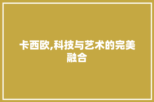 卡西欧,科技与艺术的完美融合 卡西欧,科技与艺术的完美融合 百度SEO