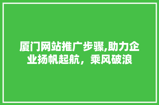 厦门网站推广步骤,助力企业扬帆起航，乘风破浪 厦门网站推广步骤,助力企业扬帆起航，乘风破浪 SEO关键词