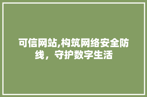 可信网站,构筑网络安全防线，守护数字生活 可信网站,构筑网络安全防线，守护数字生活 必应SEO