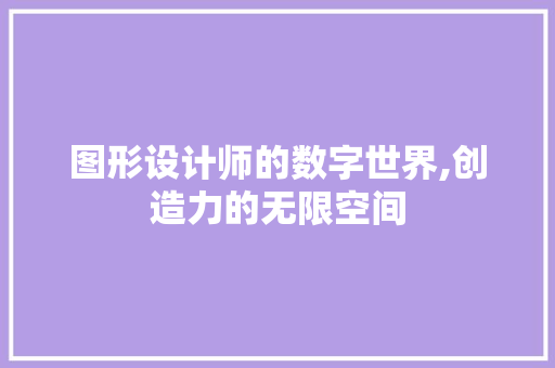 图形设计师的数字世界,创造力的无限空间 图形设计师的数字世界,创造力的无限空间 百度SEO