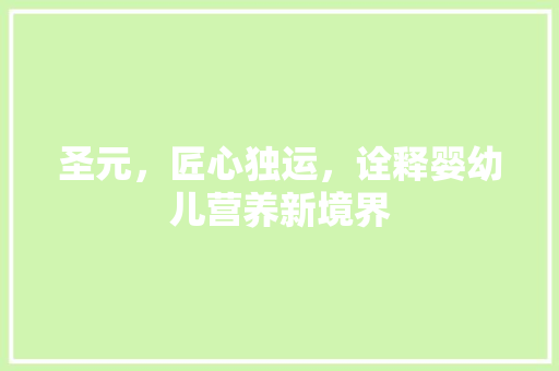 圣元，匠心独运，诠释婴幼儿营养新境界 圣元，匠心独运，诠释婴幼儿营养新境界 网站建设公司