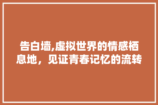 告白墙,虚拟世界的情感栖息地，见证青春记忆的流转 告白墙,虚拟世界的情感栖息地，见证青春记忆的流转 神马SEO