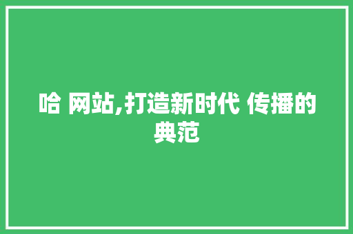 哈 网站,打造新时代 传播的典范 哈 网站,打造新时代 传播的典范 SEO关键词