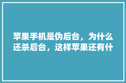 苹果手机是伪后台，为什么还杀后台，这样苹果还有什么优势,java为什么适合做后端。 苹果手机是伪后台，为什么还杀后台，这样苹果还有什么优势,java为什么适合做后端。 百度SEO
