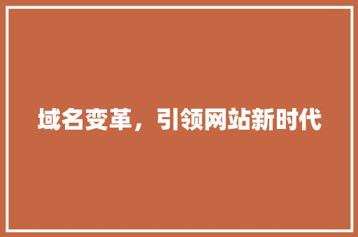 域名变革，引领网站新时代 域名变革，引领网站新时代 百度SEO