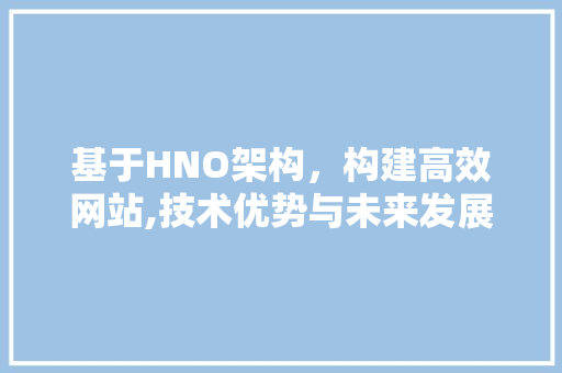 基于HNO架构，构建高效网站,技术优势与未来发展 基于HNO架构，构建高效网站,技术优势与未来发展 SEO关键词