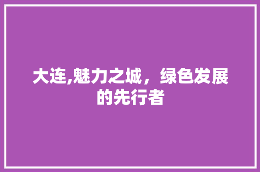 大连,魅力之城，绿色发展的先行者 大连,魅力之城，绿色发展的先行者 SEO关键词
