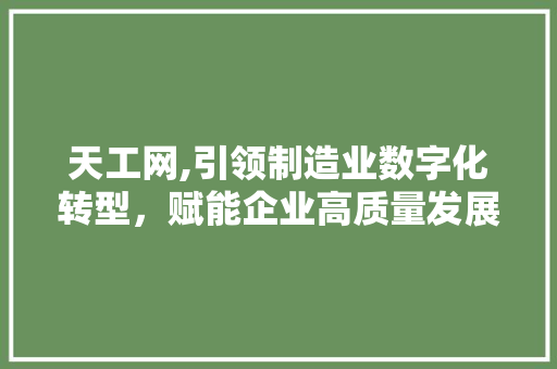 天工网,引领制造业数字化转型，赋能企业高质量发展 天工网,引领制造业数字化转型，赋能企业高质量发展 必应SEO