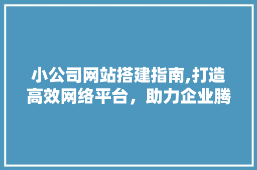 小公司网站搭建指南,打造高效网络平台，助力企业腾飞 小公司网站搭建指南,打造高效网络平台，助力企业腾飞 百度SEO