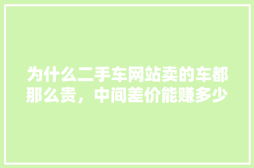 为什么二手车网站卖的车都那么贵，中间差价能赚多少,做网站为什么差价很大呢。 为什么二手车网站卖的车都那么贵，中间差价能赚多少,做网站为什么差价很大呢。 百度SEO