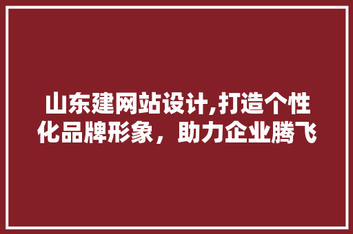 山东建网站设计,打造个性化品牌形象，助力企业腾飞 山东建网站设计,打造个性化品牌形象，助力企业腾飞 百度SEO