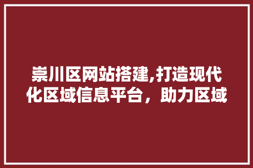 崇川区网站搭建,打造现代化区域信息平台，助力区域发展新篇章 崇川区网站搭建,打造现代化区域信息平台，助力区域发展新篇章 百度SEO