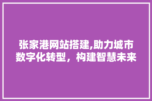 张家港网站搭建,助力城市数字化转型，构建智慧未来 张家港网站搭建,助力城市数字化转型，构建智慧未来 必应SEO