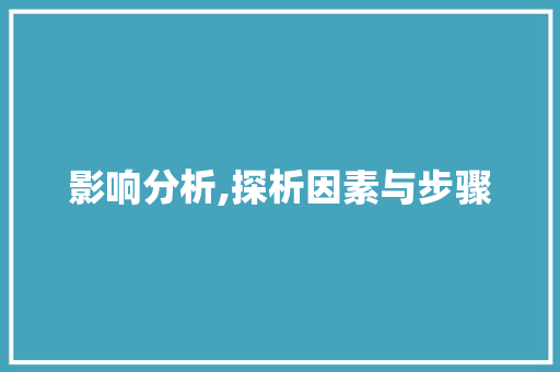 影响分析,探析因素与步骤 影响分析,探析因素与步骤 网站建设公司