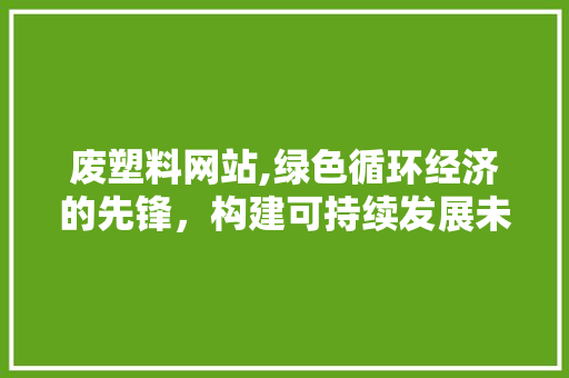 废塑料网站,绿色循环经济的先锋，构建可持续发展未来 废塑料网站,绿色循环经济的先锋，构建可持续发展未来 百度SEO