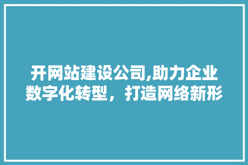 开网站建设公司,助力企业数字化转型，打造网络新形象 开网站建设公司,助力企业数字化转型，打造网络新形象 SEO关键词