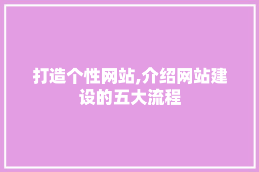 打造个性网站,介绍网站建设的五大流程