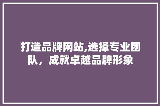 打造品牌网站,选择专业团队，成就卓越品牌形象 打造品牌网站,选择专业团队，成就卓越品牌形象 必应SEO