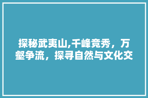 探秘武夷山,千峰竞秀,万壑争流,探寻自然与文化交融的绝美画卷 必应SEO 探秘武夷山,千峰竞秀,万壑争流,探寻自然与文化交融的绝美画卷 探秘武夷山,千峰竞秀,万壑争流,探寻自然与文化交融的绝美画卷 必应SEO