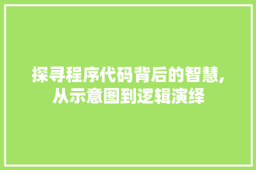 探寻程序代码背后的智慧,从示意图到逻辑演绎 探寻程序代码背后的智慧,从示意图到逻辑演绎 百度SEO