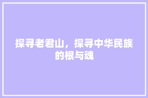 探寻老君山，探寻中华民族的根与魂 探寻老君山，探寻中华民族的根与魂 SEO关键词