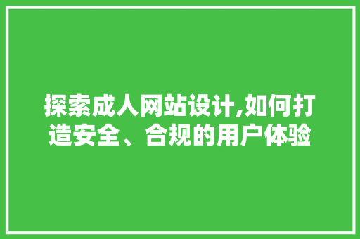 探索成人网站设计,如何打造安全、合规的用户体验