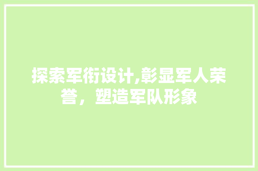 探索军衔设计,彰显军人荣誉，塑造军队形象 探索军衔设计,彰显军人荣誉，塑造军队形象 百度SEO