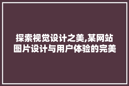 探索视觉设计之美,某网站图片设计与用户体验的完美融合 探索视觉设计之美,某网站图片设计与用户体验的完美融合 百度SEO