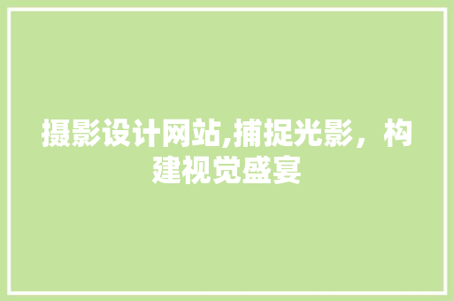 摄影设计网站,捕捉光影，构建视觉盛宴 摄影设计网站,捕捉光影，构建视觉盛宴 百度SEO