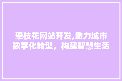 攀枝花网站开发,助力城市数字化转型，构建智慧生活新篇章 攀枝花网站开发,助力城市数字化转型，构建智慧生活新篇章 网站建设公司
